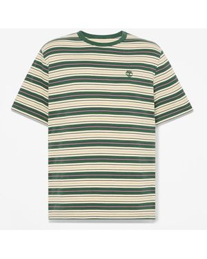 Timberland All Gender Striped T-Shirt - Green