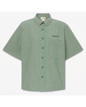 Timberland All Gender Lightweight Button Down Shirt - Green