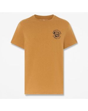 Timberland All Gender Rugged Logo Textured Short-Sleeve T-Shirt - Orange