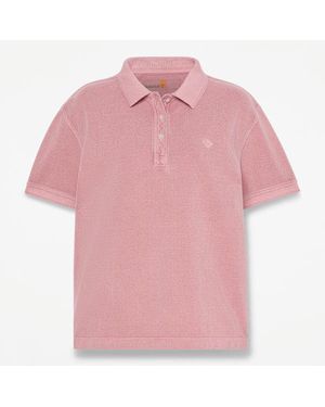 Timberland Garment Dyed Short-Sleeve Pique Polo For - Pink