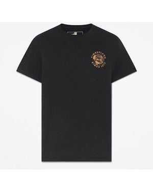 Timberland All Gender Rugged Logo Textured Short-Sleeve T-Shirt - Black