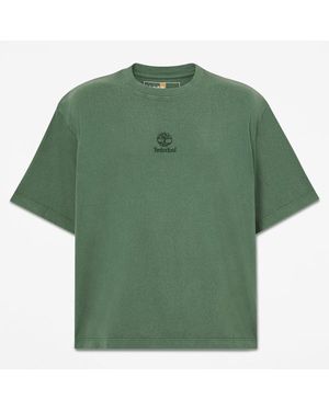 Timberland All Gender Sunwashed Embroidered Logo T-Shirt - Green