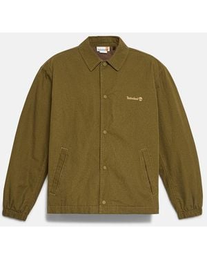 Timberland All Gender Washed Duck Canvas Insulated Jacket - Green