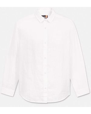 Timberland Linen Shirt For Women In White, Woman, White, Size: L
