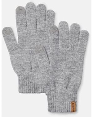 Timberland Rib Knit Glove In Dark Grey, Grey