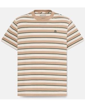 Timberland Stripe Short-Sleeve T-Shirt For - Natural