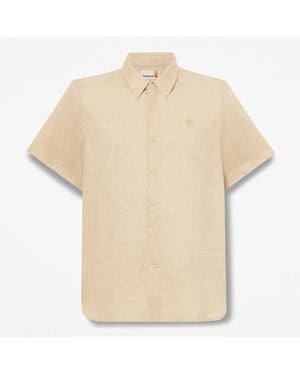 Timberland Mill Brook Linen Short-Sleeve Shirt For - Natural
