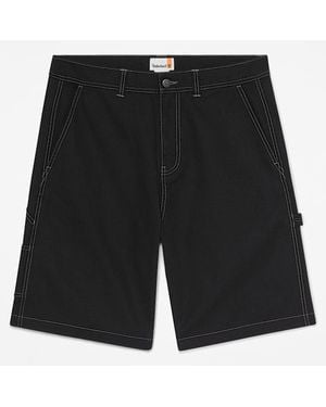 Timberland All Gender Washed Duck Canvas Carpenter Short - Black