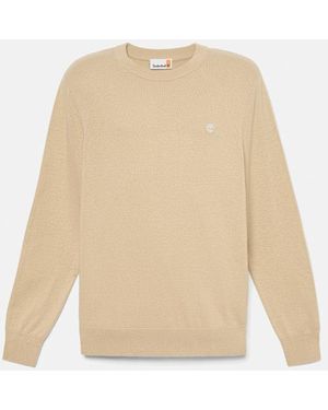 Timberland Johns River Cotton Crewneck Jumper For - Natural