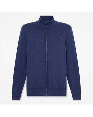 Timberland Williams River Cotton Full-Zip Jumper For - Blue