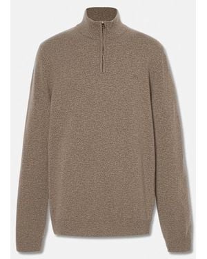 Timberland Cohas Brook Merino Quarter-Zip Jumper For - Grey