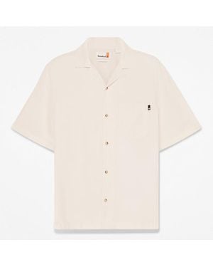 Timberland Short-Sleeve Seersucker Resort Shirt For - Natural