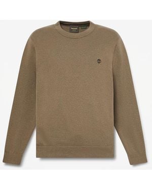 Timberland Williams River Cotton Crewneck Jumper For - Brown