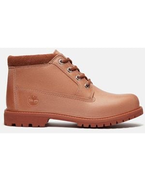 Timberland Nellie Mid Lace Up Waterproof Chukka Boot For Women In Light Red, Woman, Red, Size: 3.5 - Brown