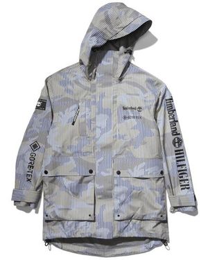 Timberland Tommy Hilfiger X Reimagined Gore-tex Parka In Camo, Camo, Size: L - Grey