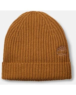 Timberland Wool Blend Beanie - Brown