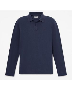 Timberland Oyster River Regular Long-Sleeve Polo For - Blue