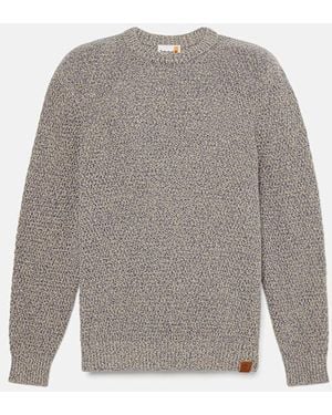 Timberland Cotton Textured Jumper For - Grey