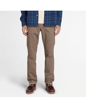 Timberland Claremont Twill Chino Slim Trouser For Men In Brown, Man, Brown, Size: 28 - Blue