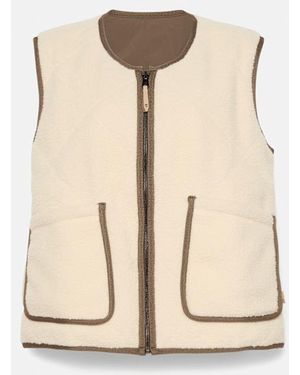 Timberland High Pile Fleece Gilet For - Natural