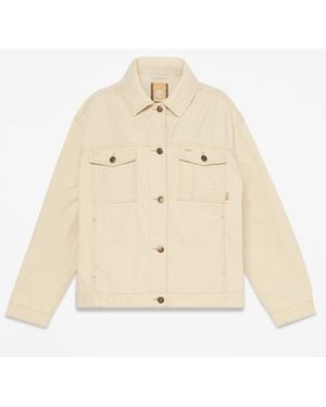 Timberland Canvas Trucker Jacket For - Natural