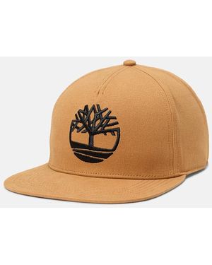 Timberland Flat Brim Baseball Cap - Brown