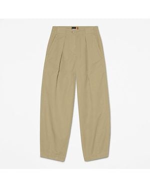 Timberland Utility Cotton Linen Trouser For - Natural