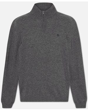 Timberland Cohas Brook Merino Quarter-Zip Jumper For - Grey