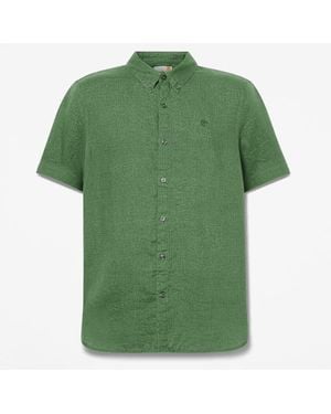 Timberland Mill Brook Linen Short-Sleeve Shirt For - Green