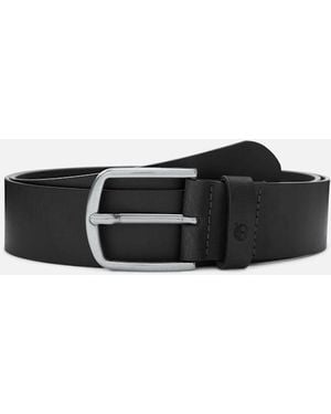 Timberland Bluff Point Leather Belt In Black, Man, Black, Size: L