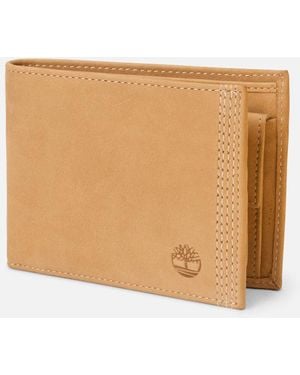 Timberland New Rain 2.0 Large Trifold Wallet With Coin Pocket - Natural