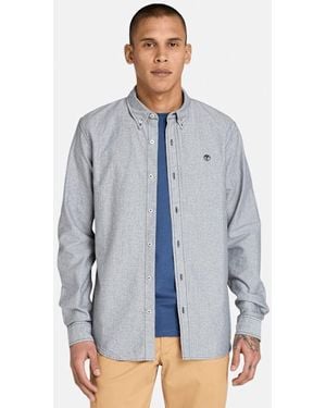 Timberland Oxford Shirt For Men In Black, Man, No Colour, Size: L - Blue