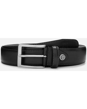 Timberland 35mm Embossed Leather Belt For Men In Brown, Man, Brown, Size: L - Black