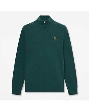 Timberland Cohas Brook Merino Quarter-Zip Jumper For - Green