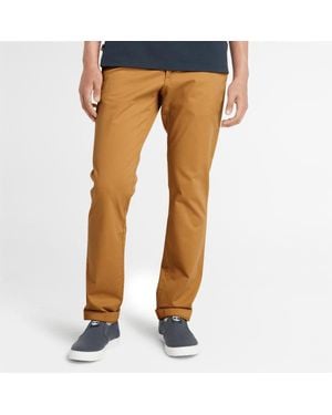 Timberland Stretch Twill Chino Trousers For Men In Dark Yellow, Man, Yellow, Size: 30 - Natural