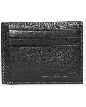 Timberland Milled Card Wallet For Men In Black, Man, Black