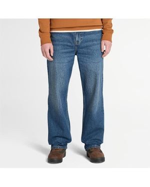 Timberland Sandown Embroidered Denim Trouser For - Blue