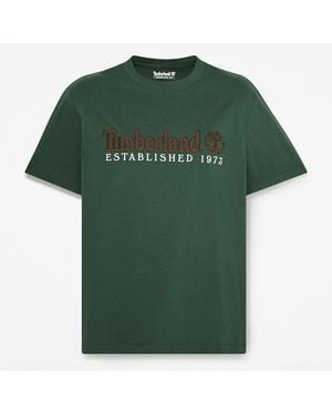 Timberland Established 1973 Embroidered Short-Sleeve T-Shirt For - Green