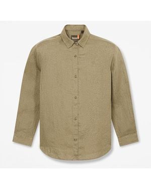 Timberland Long-Sleeve Linen Shirt For - Green
