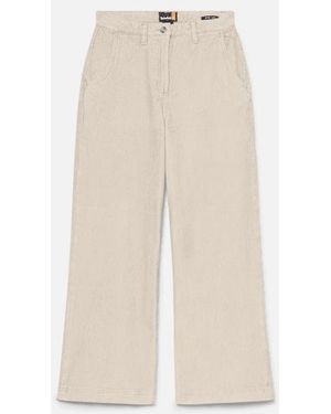 Timberland Washed Corduroy Wide-Leg Trouser For - Natural