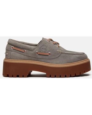 Timberland Stone Street Platform Boat Shoe For - Brown
