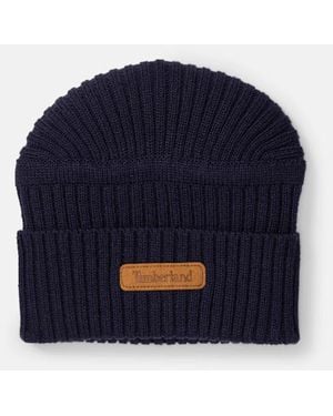 Timberland Gulf Beach Ribbed Beanie For Men In Dark Blue, Man, Navy