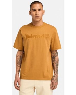 Timberland Hampton Short-sleeve T-shirt For Men In Yellow, Man, Yellow, Size: L - Orange