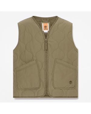 Timberland All Gender Quilted Vest - Green