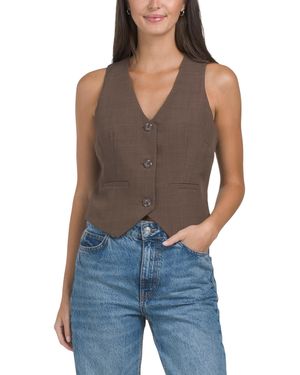 TJ Maxx V-Neck Vest For Spandex/Polyester - Blue