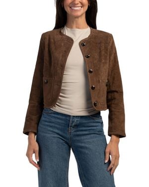 TJ Maxx Suede Jacket For Polyester/Suede - Brown