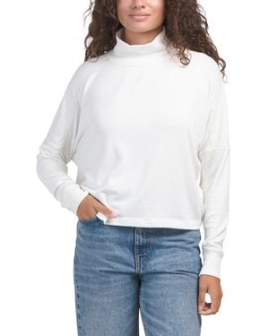 TJ Maxx Frida Mock Neck Top For Spandex/Polyester/Rayon - White