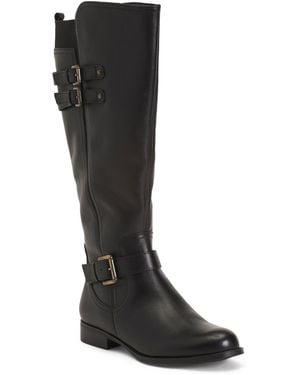 TJ Maxx Leather Jessie Tall Boots For - Black