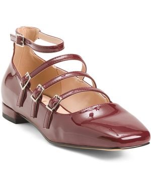 TJ Maxx Patent Leather Luma Multi Strap Flats For - Pink