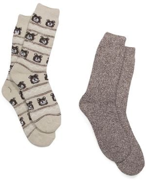 TJ Maxx 2Pk Wool Blend Extended Crew Heat Keeper Socks For Nylon/Spandex/Polyester - Multicolor